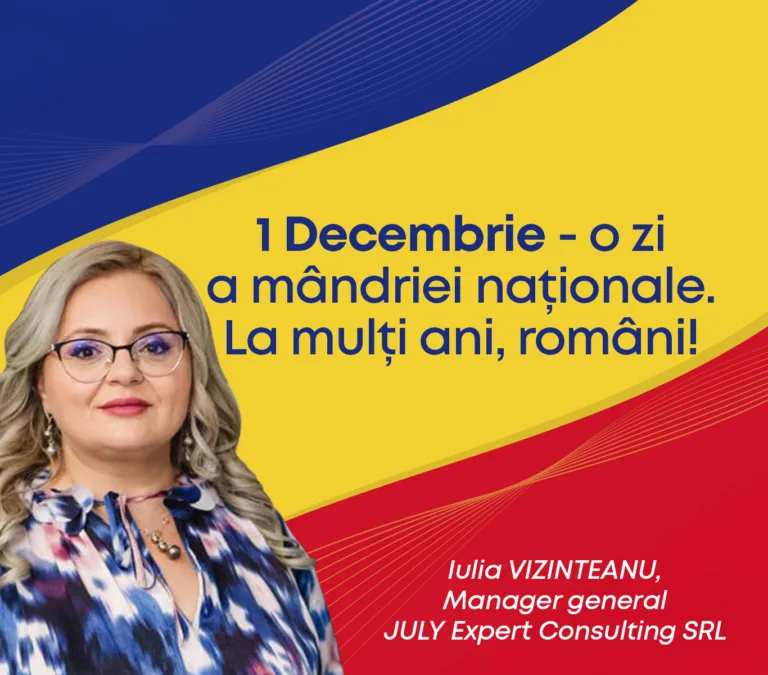 Mesaj Iulia Vizinteanu, manager general July Expert Consulting SRL