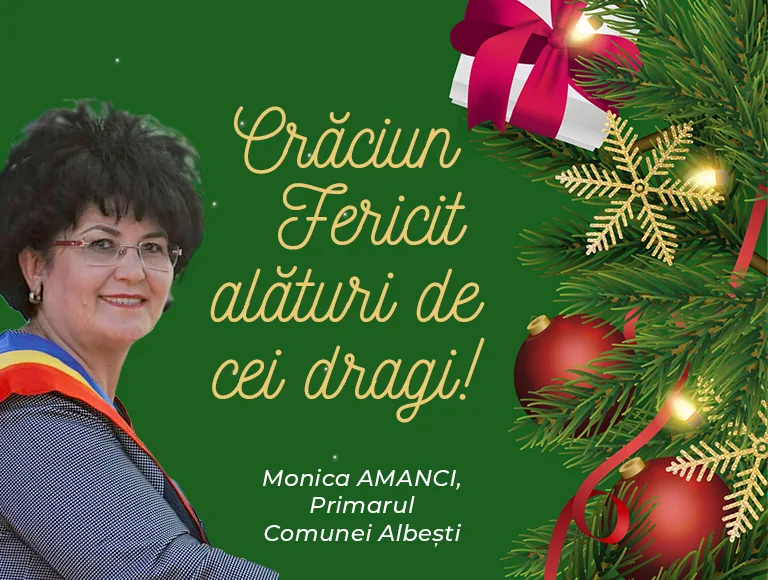 Mesajul de Crăciun al primarului comunei Albești, Monica Amanci