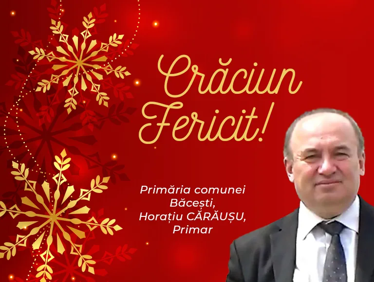 Mesajul de Crăciun al primarului comunei Băcești, Horațiu Cărăușu