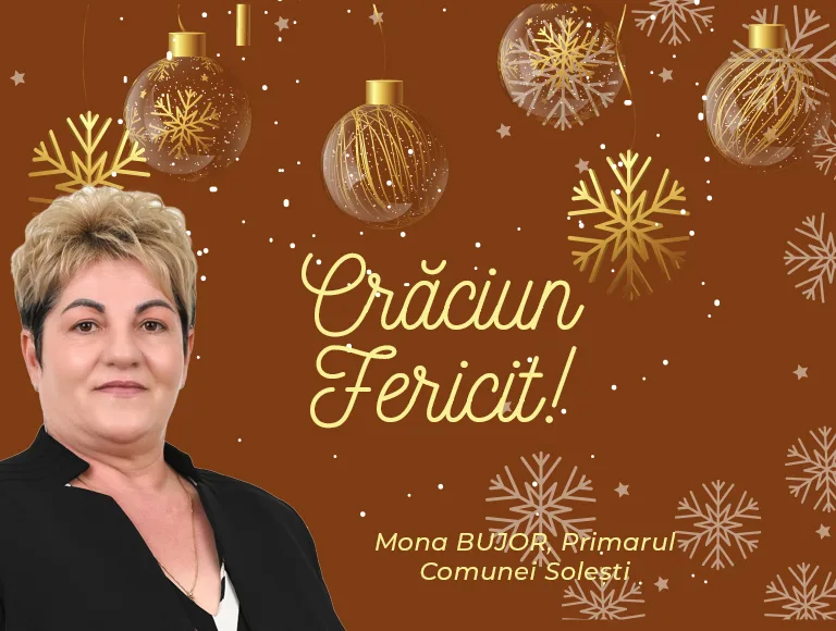 Mesajul de Crăciun al primarului comunei Solești, Mona Bujor
