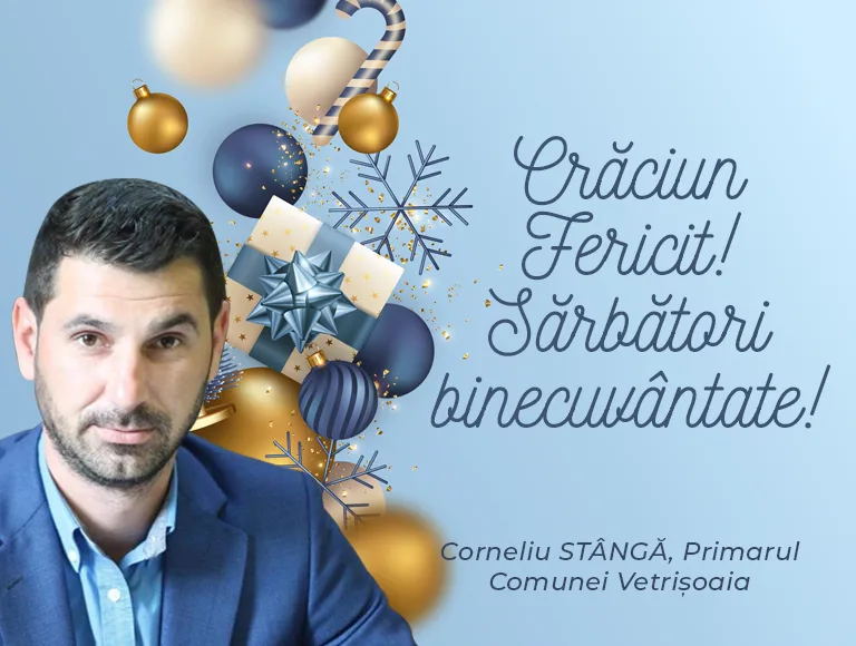 Mesajul de Crăciun al primarului comunei Vetrișoaia, Corneliu Stângă