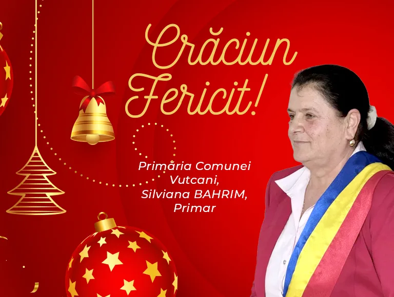 Mesajul de Crăciun al primarului comunei Vutcani, Silviana Bahrim