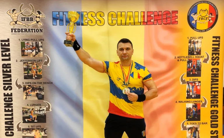 Jandarmul Zamfir Marius medaliat din nou cu aur la Cupa României de Fitness Challenge