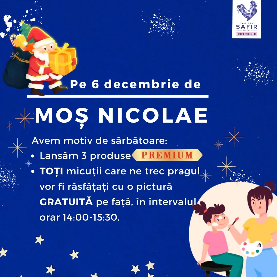 De Moş Nicolae, Rotiseria Familia Safir lansează trei produs premium. Sunt unice în Vaslui! 1 rotiseria safir 6 decembrie mos niclae jpg