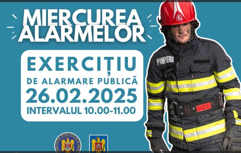 Vor răsuna din nou alarmele în județul Vaslui, începând cu ora 10.00