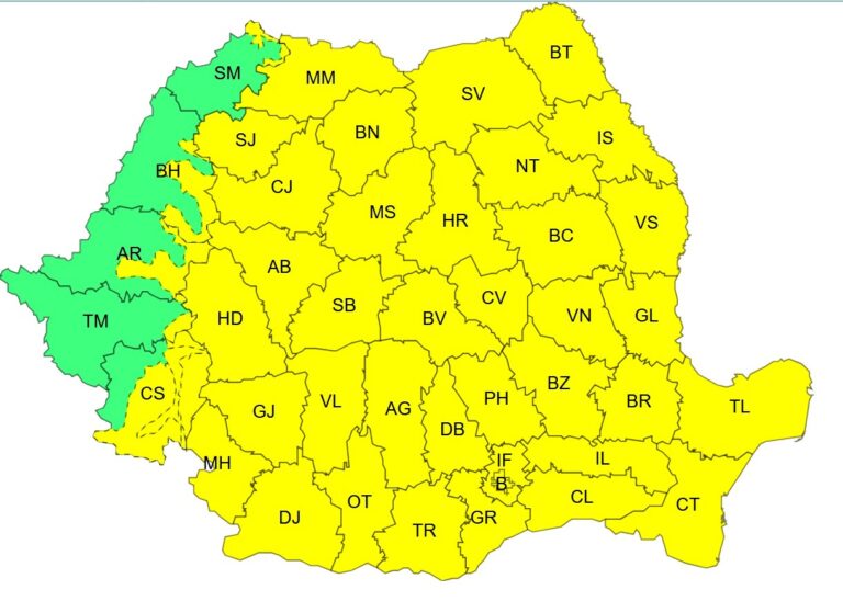 Cod Galben de ger, în aproape toată țara! Avertisment ANMH