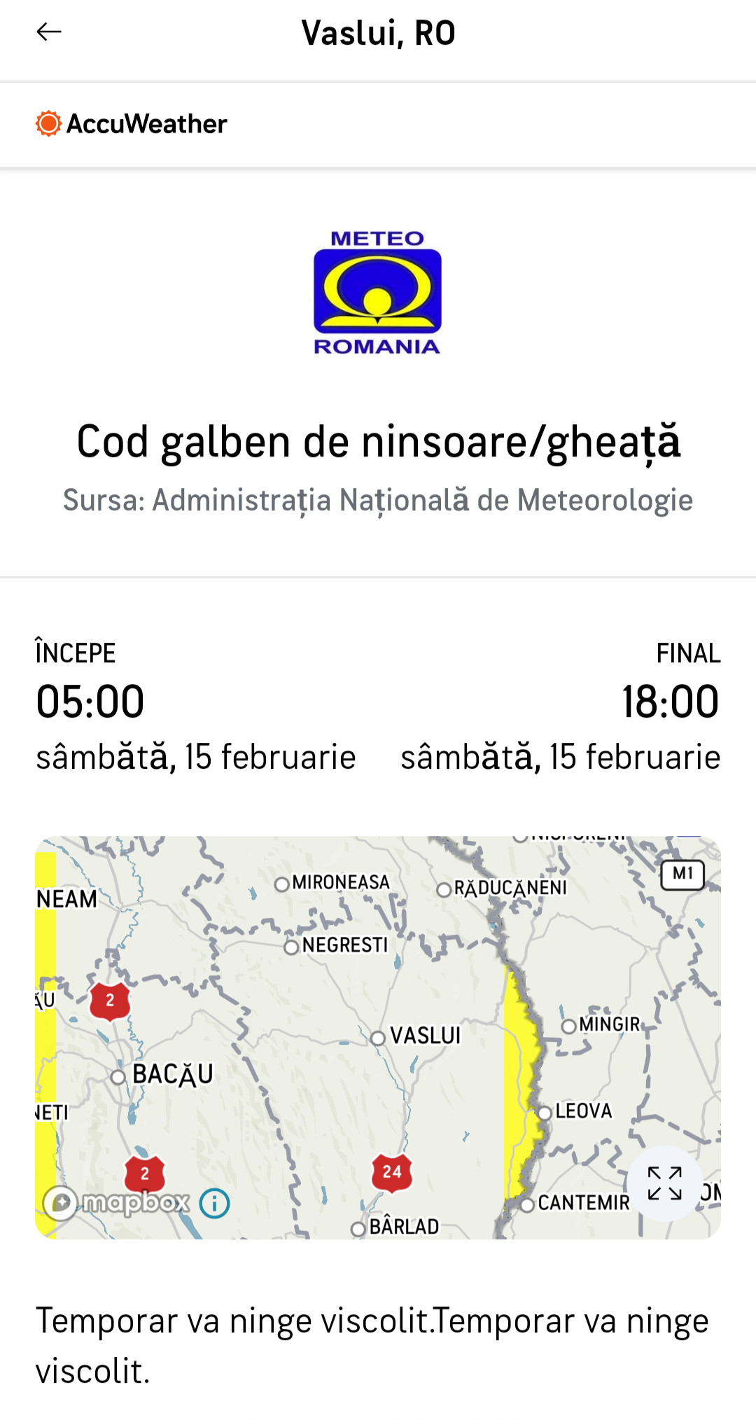 ninsori 14 februarie 1