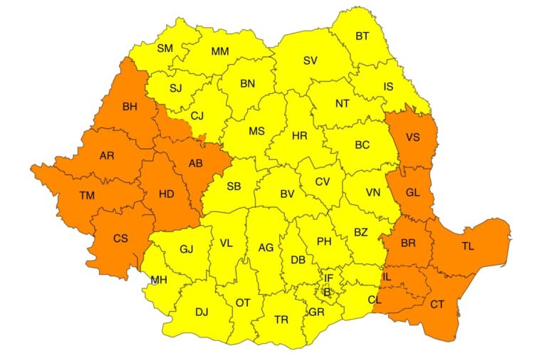 Vasluiul este sub COD PORTOCALIU de vânt. Avertizare ANMH