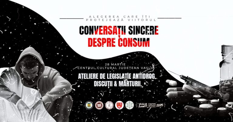 „Alegerea care îti protejeazä viitorul”. Eveniment dedicat prevenirii consumului de droguri în rândul tinerilor din Vaslui