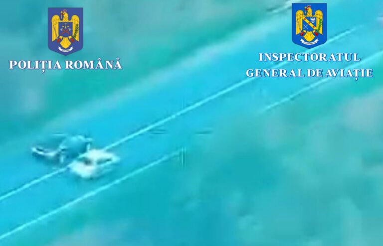 VIDEO Elicopter al Poliției Române, deasupra drumurilor naționale din Vaslui