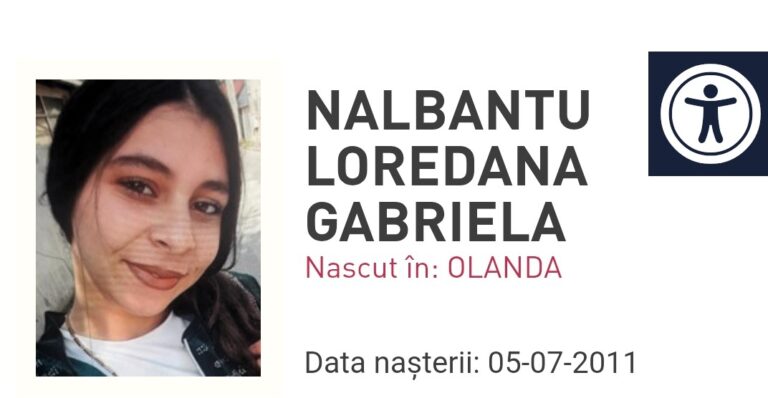 Ați văzut această minoră, dispărută din Bârlad, în vârstă de numai 13 ani? Sunați la 112!