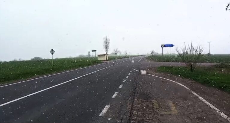 ACUM Ninge cu fulgi mari pe dealurile Micleștiului, spre Codăești (VIDEO)