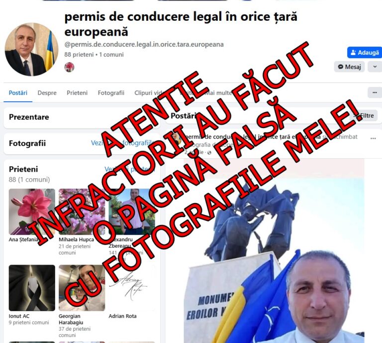 Apel al activistului media vasluian Jenică Rusu: ”Este o pagină fake! Rog Poliția să intervină”