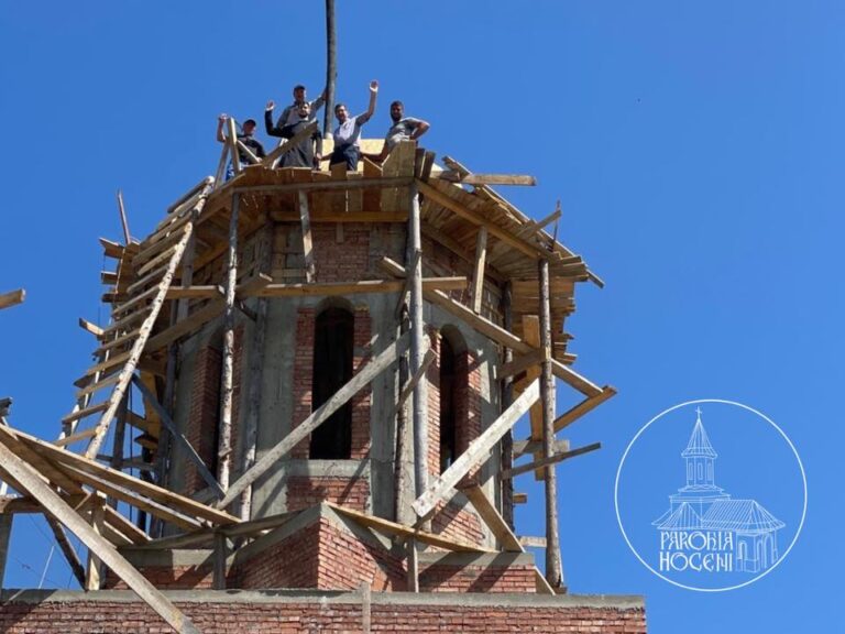 SC Turalio SRL finalizează turnarea betonului la biserica din Hoceni. Ionel Turc, administrator: ”Este a șaptea biserică ridicată de noi”
