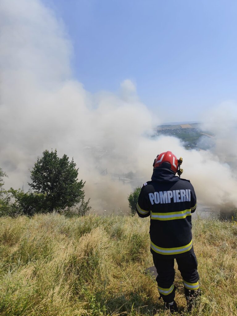 UPDATE INCENDIU OPRIȘIȚA: Flăcările amenință o zonă cu locuințe (VIDEO)