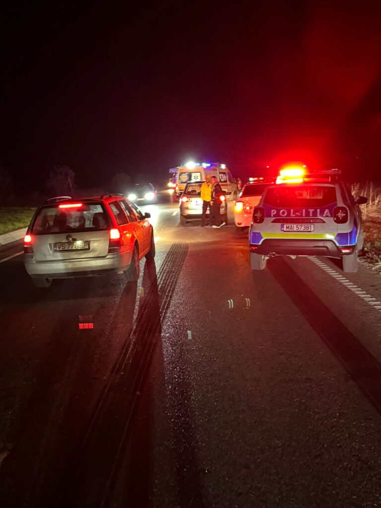 FOTO, VIDEO Accident la Sălcioara, pe DE 581. Un șofer turc de TIR a lovit un grup de pietoni din Nepal
