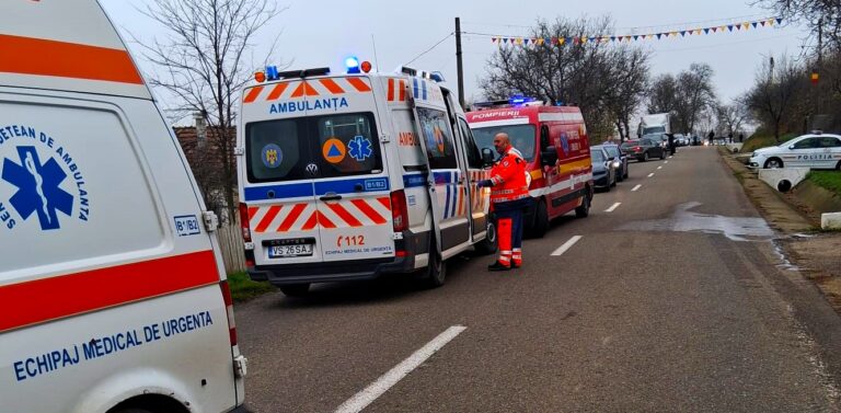 Accident grav la Ivești, o persoană este in comă