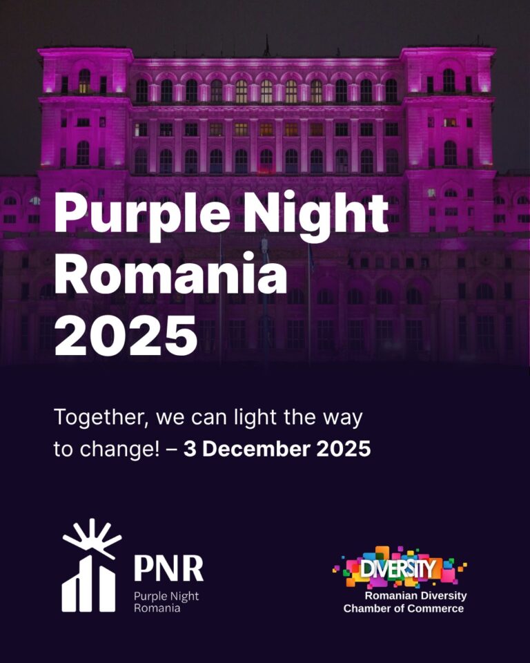 Pe 3 Decembrie, sediul Holding Familia SAFIR va fi iluminat în mov, inițiativa Purple Night România