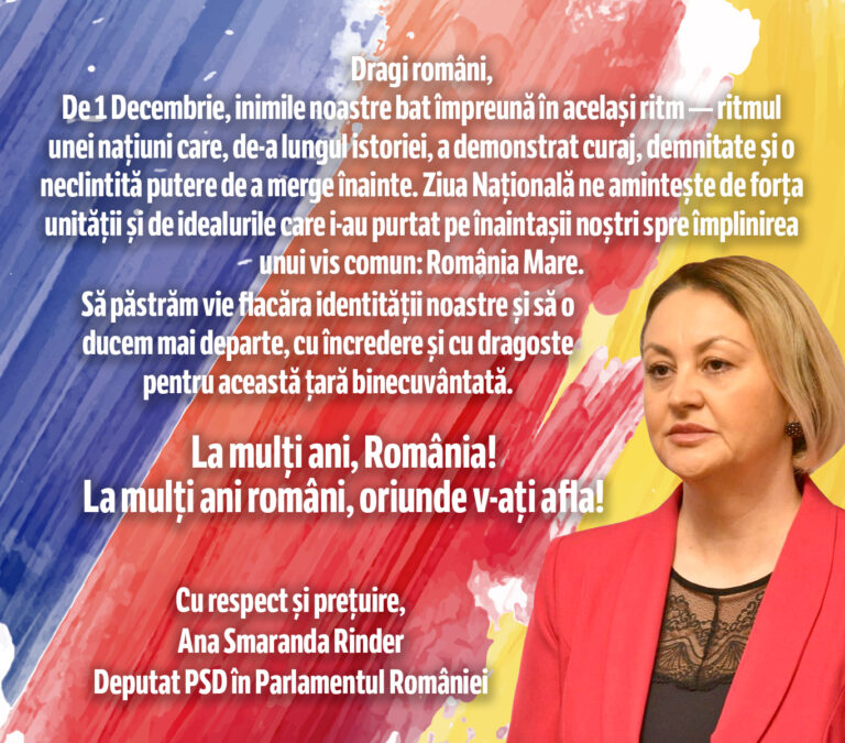 Mesaj Ana Smaranda Rinder, deputat PSD