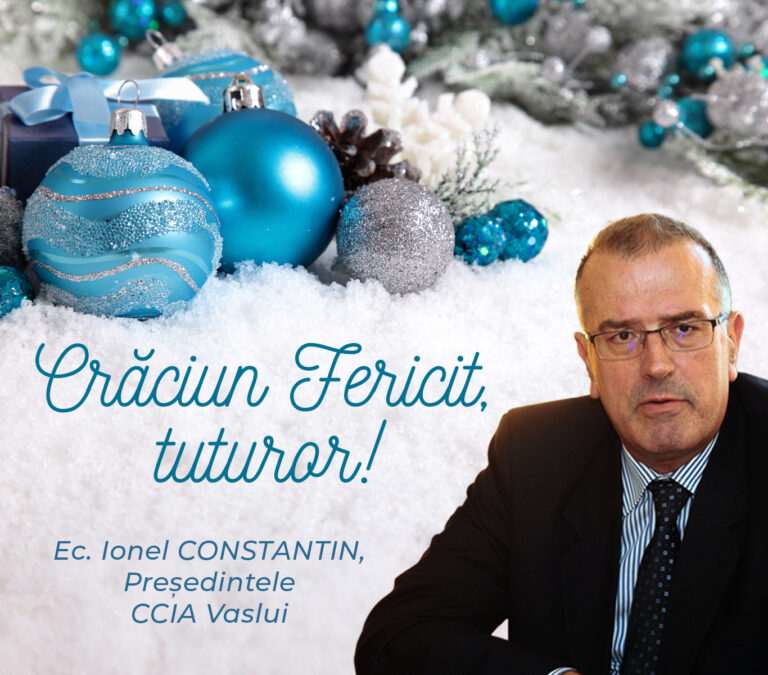 Mesajul de Crăciun al președintelui CCIA Vaslui, ec. Ionel Constantin