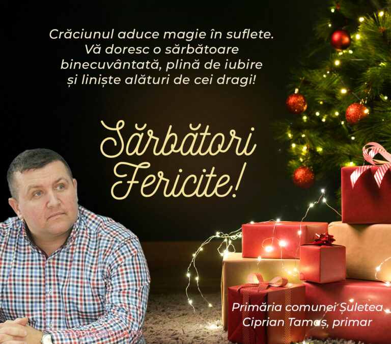 Mesajul de Crăciun al primarului comunei Șuletea, Ciprian Tamaș