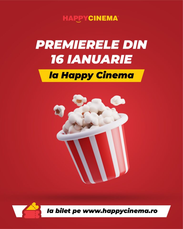 Din 16 ianuarie, filme noi și captivante, doar la Happy Cinema Vaslui