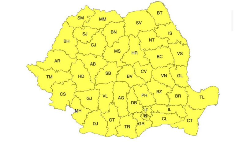 Cod galben de temperaturi scăzute. Cum va fi vremea în zilele următoare