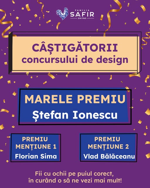 Ei sunt câștigătorii concursului de redesenare a etichetelor, organizat de Holding Familia SAFIR!