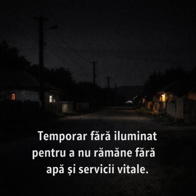 ȘOC: Satele comunei Vinderei rămân fără iluminat public, de luni seara!