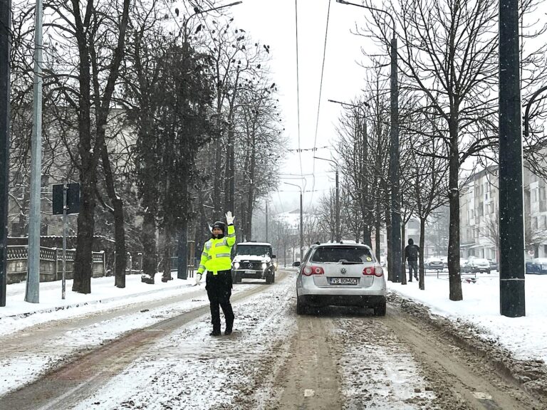 Mesaj de la Poliția Locală Vaslui: ”Recomandăm conducătorilor auto să adapteze viteza la condițiile de drum”