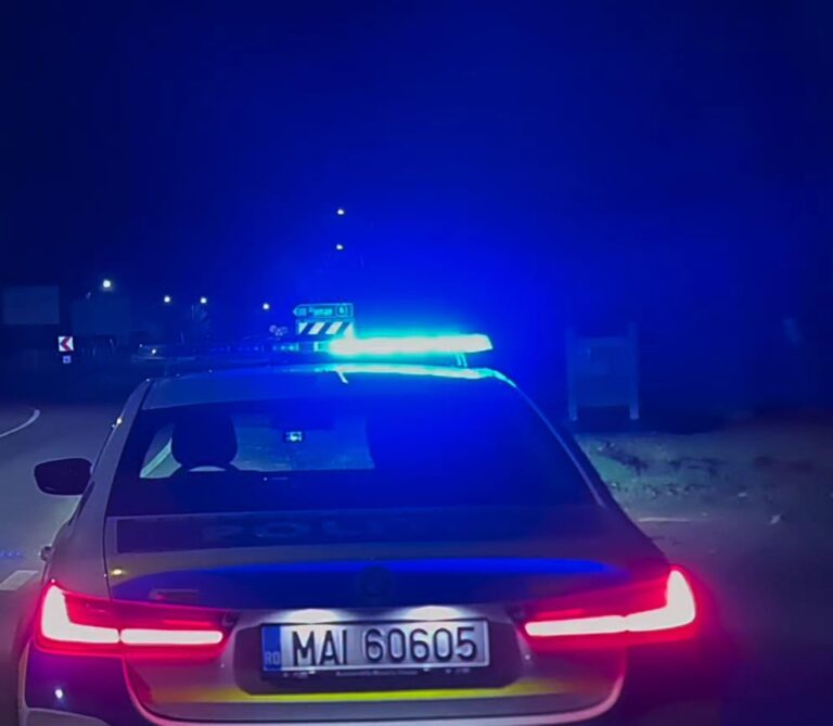 Urmărire pe timp de noapte, la Satu Nou, lângă Vaslui. Șofer din Boțești, beat și fără permis, a fost reținut