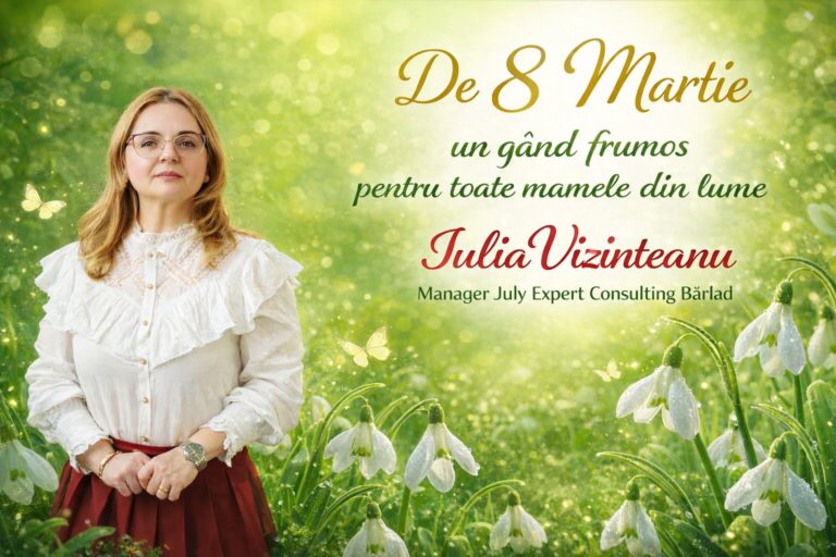 Mesaj cu ocazia Zilei Internaționale a Femeii – Iulia VIZINTEANU, Manager JULY EXPERT CONSULTING