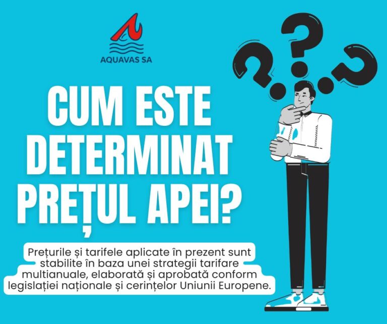 AQUAVAS SA Vaslui: De ce există o strategie tarifară pentru serviciile de apă și canalizare?