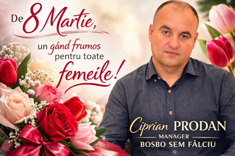 Mesaj cu ocazia Zilei Internaționale a Femeii – Ciprian PRODAN, Manager BOSBO SEM Fălciu