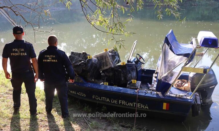 Rețea de contrabandiști de țigări, din R.Moldova, care trimitea coletele pe Prut, destructurată de Poliția de Frontieră