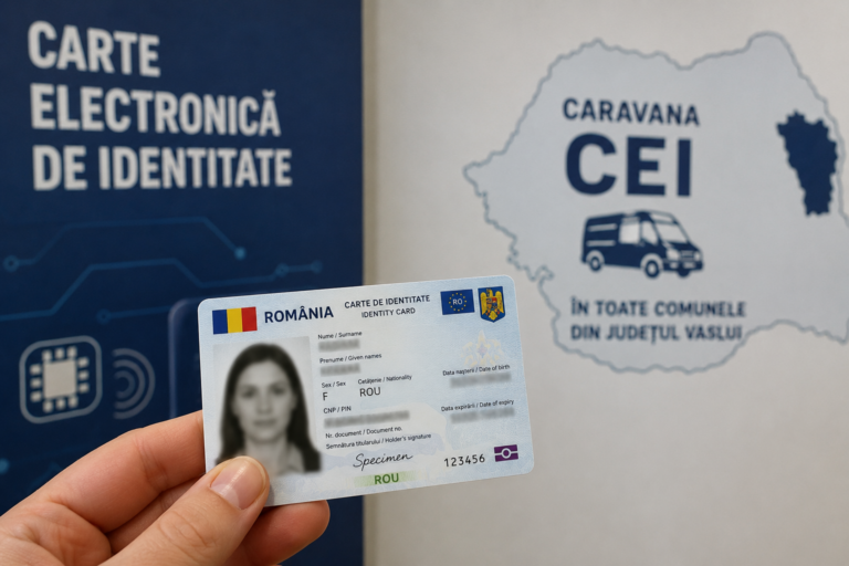 Cartea Electronică de Identitate ajunge în comunele vasluiene printr-o caravană mobilă