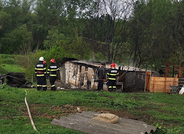 Incendiu la o anexă gospodărească din Urlați. Pompierii au intervenit de urgență