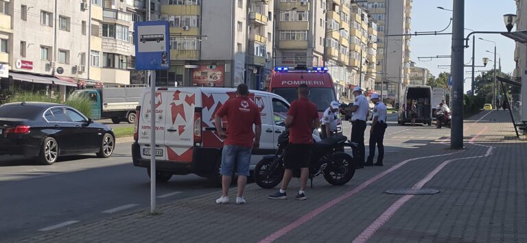 BREAKING | Motociclist de 17 ani rănit într-un accident produs în zona Central, la Vaslui
