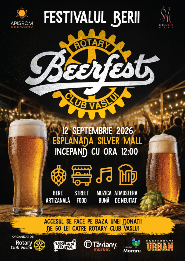 Beerfest la Vaslui, sâmbătă: bere artizanală, mâncare tradițională și concursuri